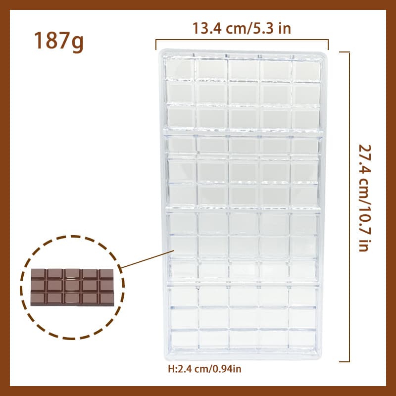 DIY Chocolate Mold, Hard Plastic Transparent Chocolate Candy Mold, Baking Mold