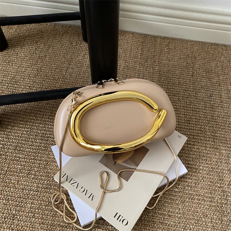 This Year's Trendy Fashion Temperament Chain Bag Evening Bag Mini Bag Retro Metal Handle Chain Shoulder Crossbody Bag