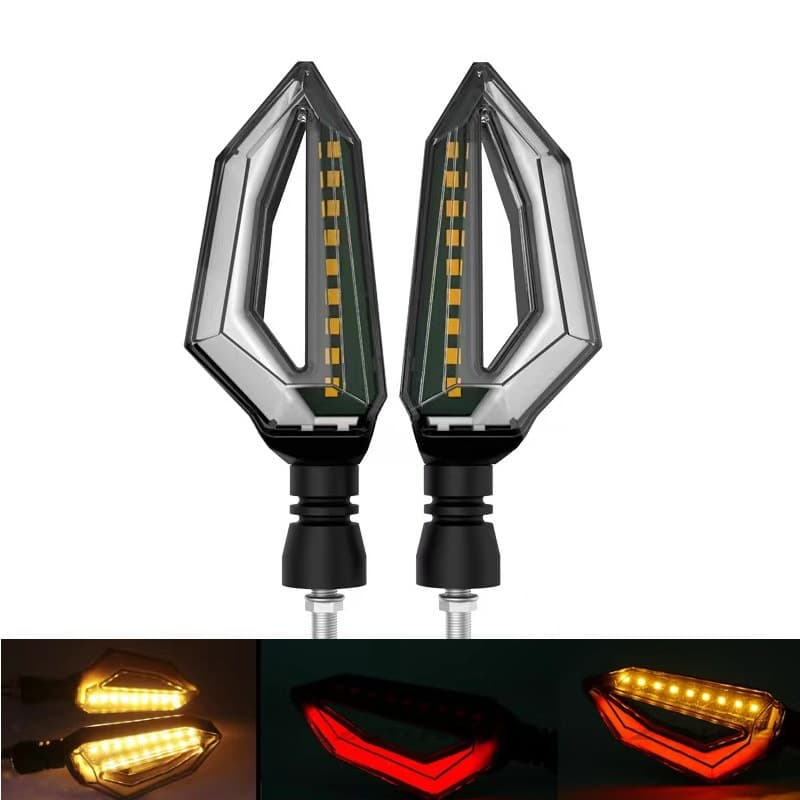 Motorcycle Turn Signal Modification Accessories 12V Electric Scooter Moped Horizon LED Turn Lights