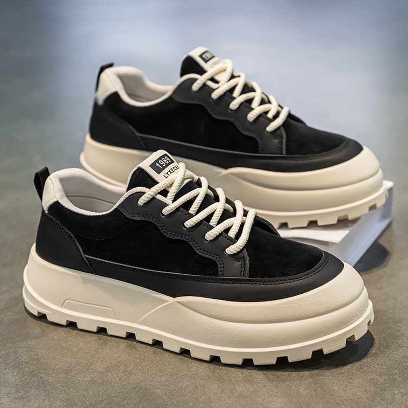 Cross-border Men's Running Shoes, Casual Sneakers for All Seasons, New Thick-Soled Elevated Dad Shoes Wholesale