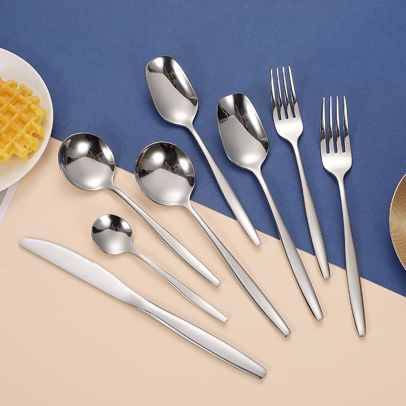 Stainless steel tableware spoon Western steak knife and fork set hotel tableware supplies mixing spoon household spoon