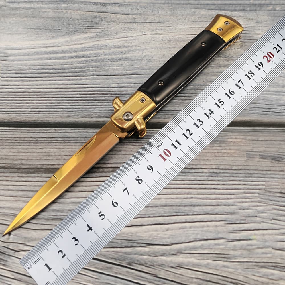 Stainless Steel Pocket Knife Outdoor Fruit Knife Self-Defense Handmade Blackhandy Brand Utility Knife PA50 Automatic Model