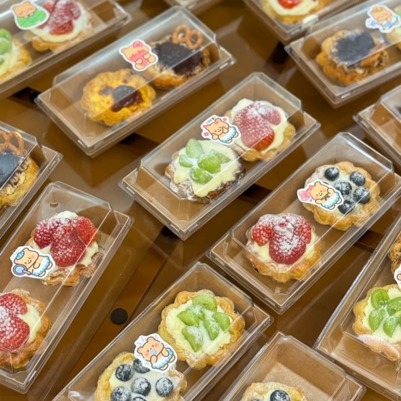 Trendy Egg Tart Packaging Box for Baking, Desserts, Hot Dogs, Sandwiches, Sunflower French Lasagna Egg Tart Packaging Box