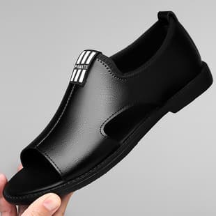 Roman Sandals Men Trendy Youth Men's Leather Sandals Men's Summer Beach Shoes Casual Shoes