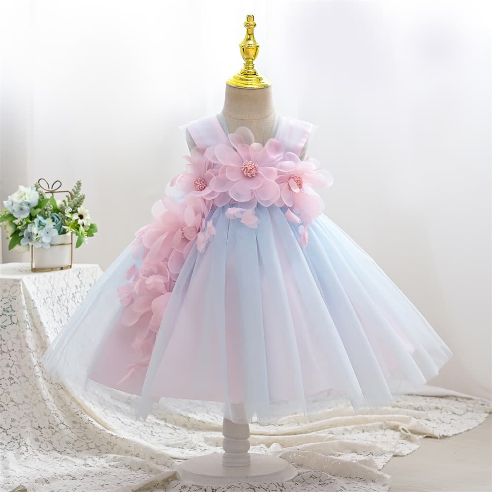 Girls Dress Children's Summer New Korean Style Baby One-Year-Old Princess Dress Vest Rainbow Children's Dress Wholesale