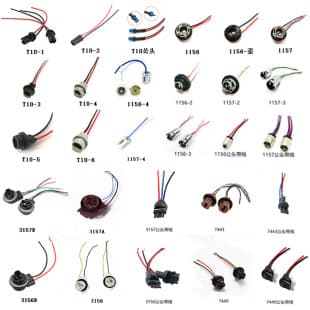 In Stock T10/1156/1157 Socket Wiring Harness T20/7443 3157/4157 LED Brake Light Socket