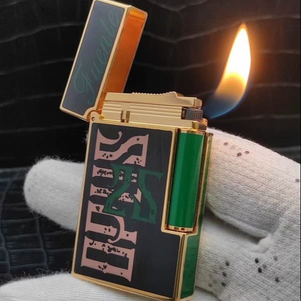 Multi-select DuPeng Slant Flame Pure Copper Steel Crisp Sound Loud Sound Refillable High-End Lighter