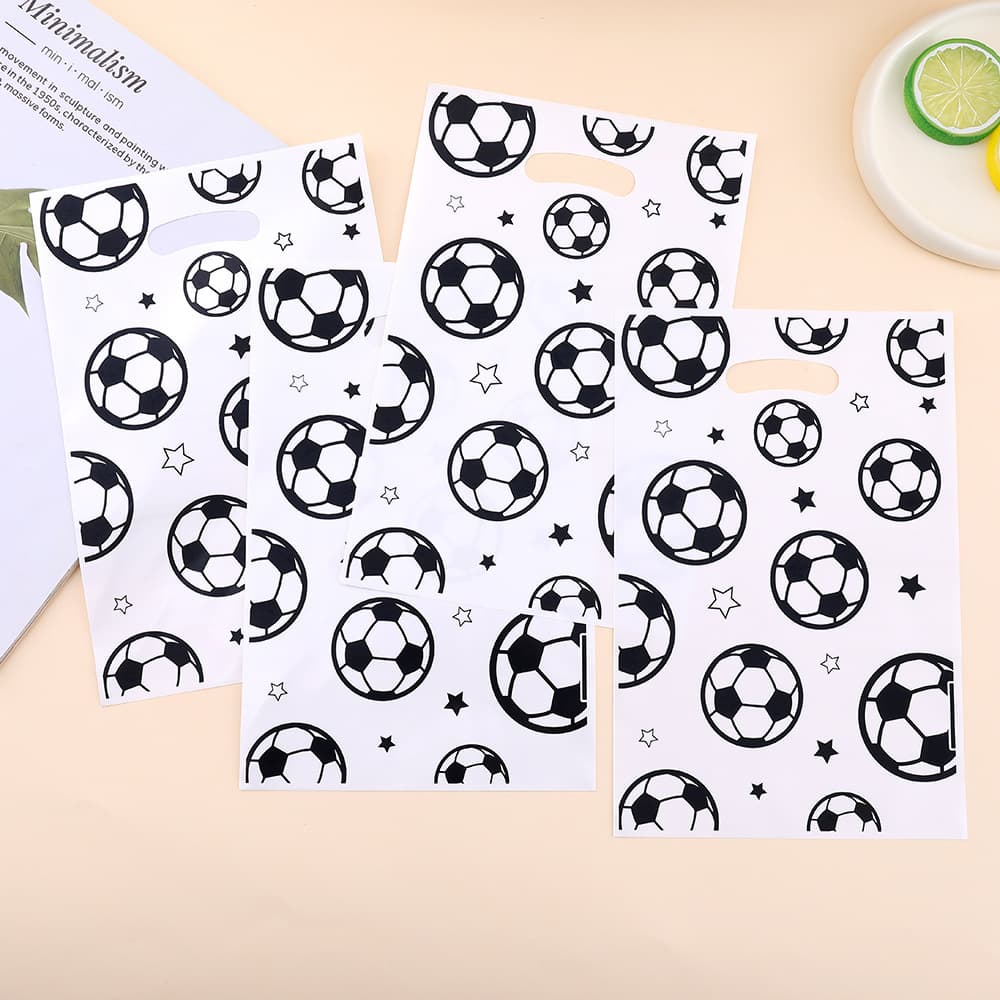 New cross-border color printed football printed pearlescent film handbags gift packaging bags food packaging bags