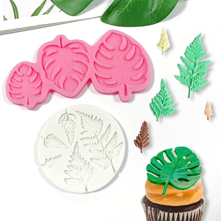 Realistic Leaf Fondant Mold DIY Cupcake Decoration Chocolate Mold Mimosa Monstera Leaf Silicone Mold