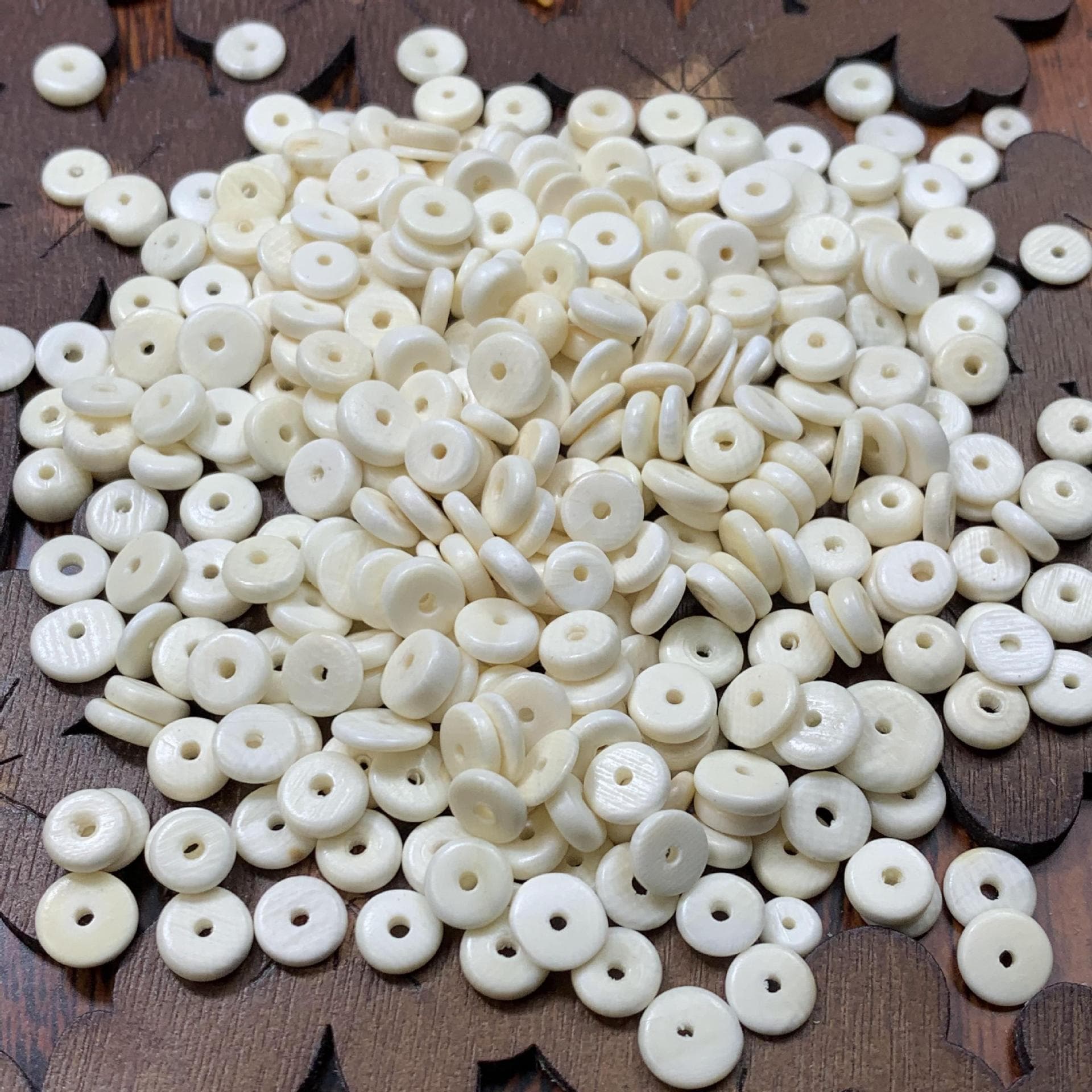 Tanglong Mammoth Ice Material Mammoth Ivory Spacer Beads DIY Button Mammoth Ivory Accessories Parts Mammoth Ivory Beads