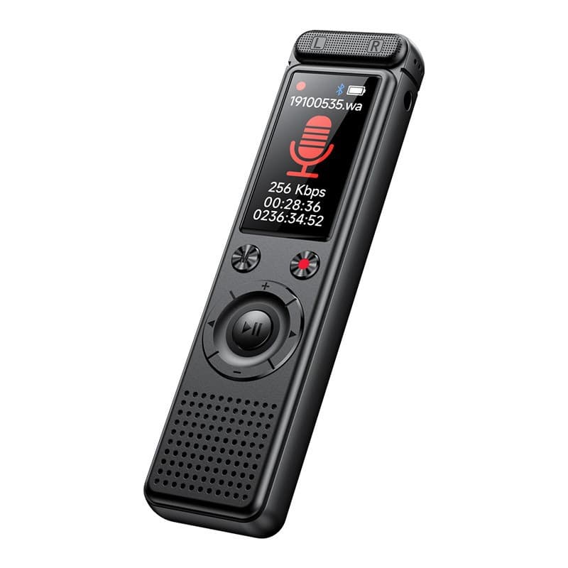One-Button Record, Save, and Playback MP3 Recorder for Students Learning English, Repeater, Meeting and Study Logger with 64GB