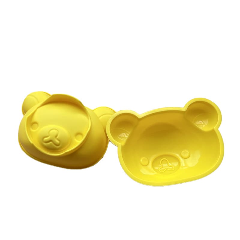 6-inch bear head silicone cake mold, cartoon mousse baking mold, yellow bear food grade cake mold