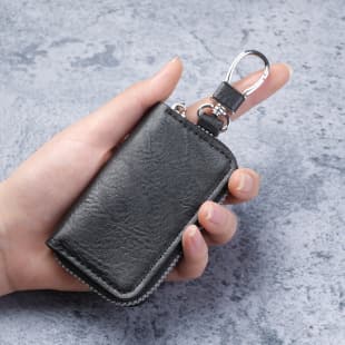 2026 Key Case Unisex Portable Zipper Car Key Organizer Simple Fashion Waist Clip Keychain
