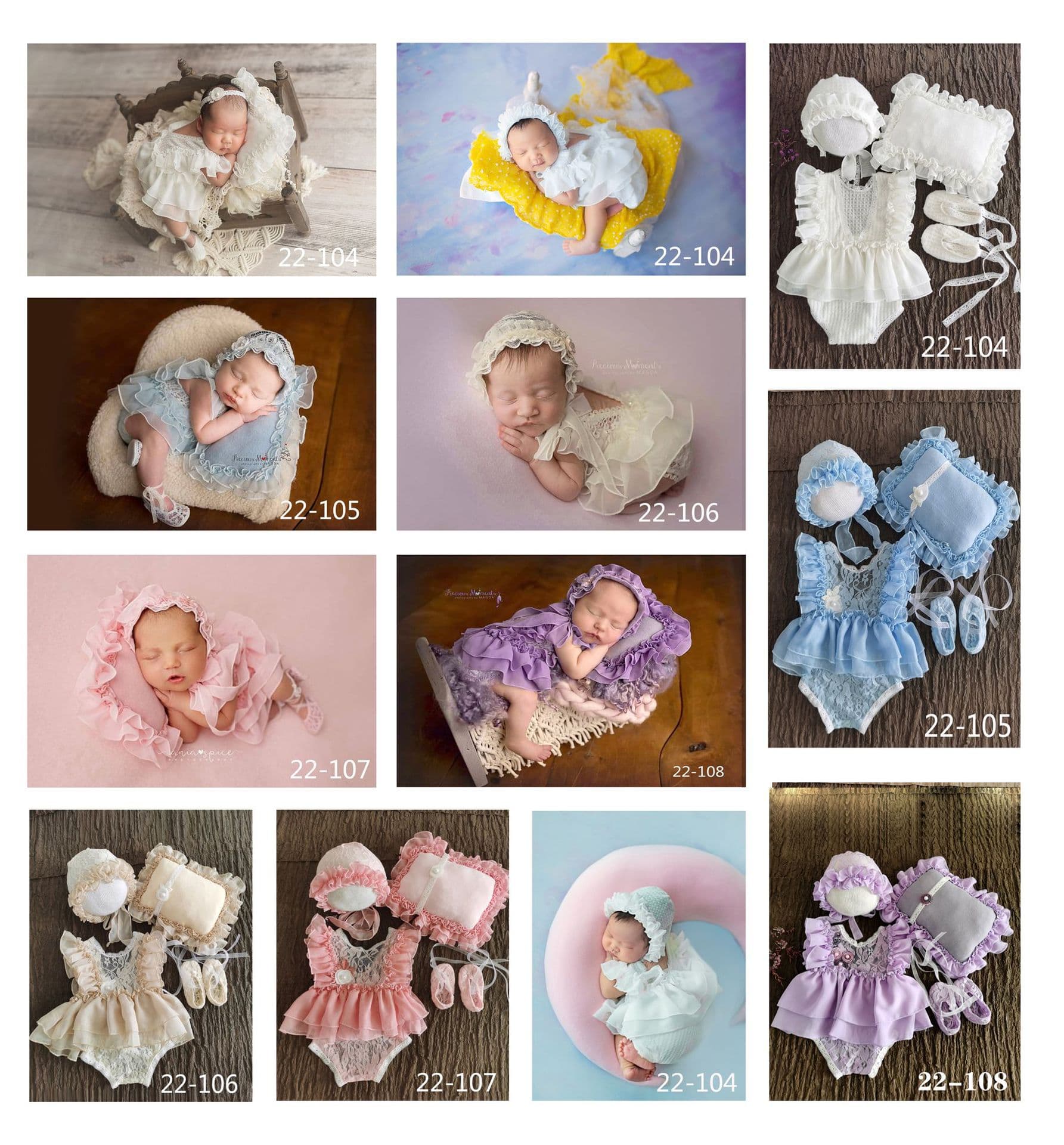 Newborn Theme Photography Costume Prop Set, Full Moon Photo Props, Baby Studio Photography Costume Props