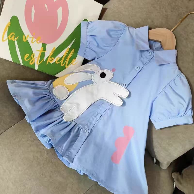 6629 Girls Dress Summer Clothes New Children's Clothes Little Girls College Style Shirt Skirt Baby Summer Skirt