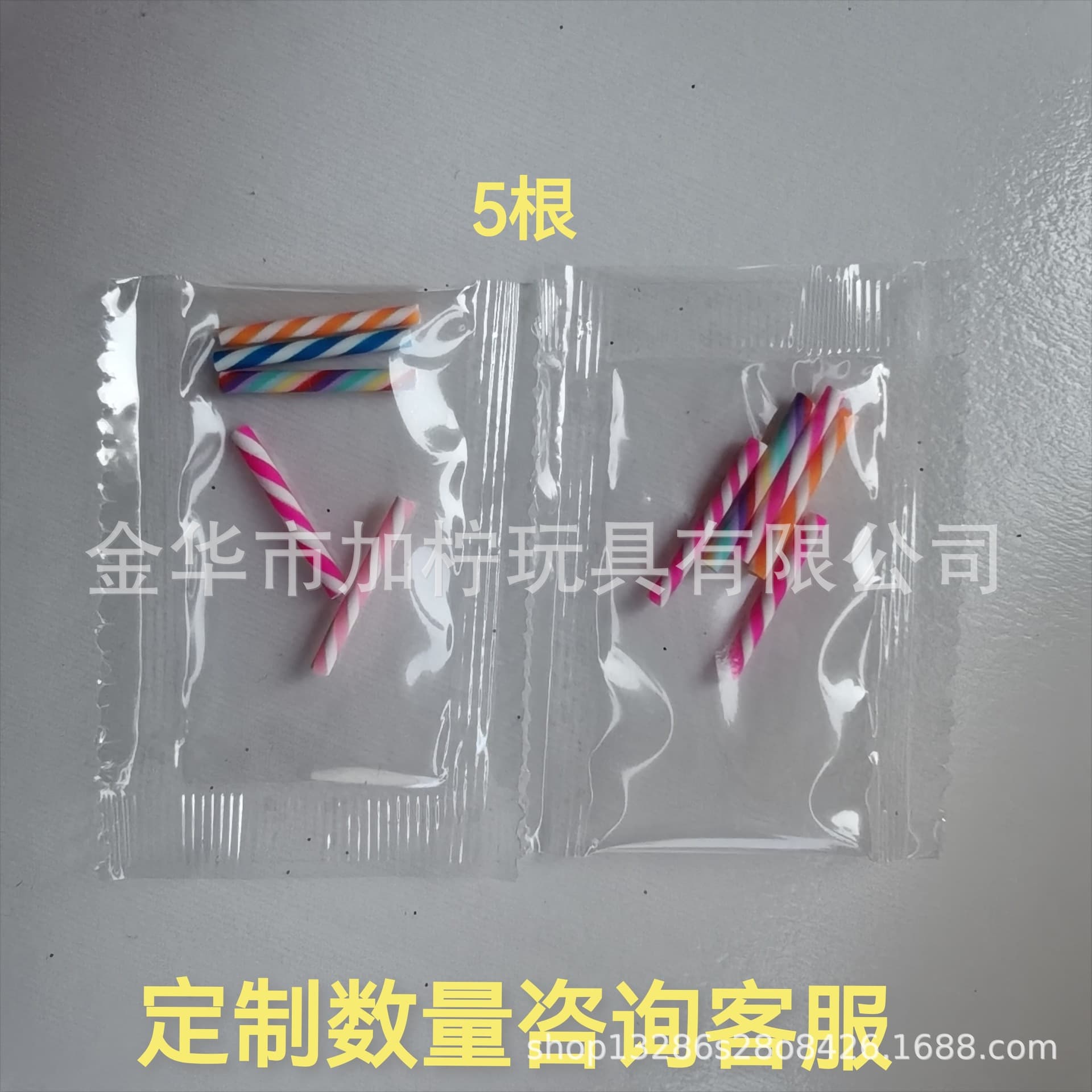 Small packets of colorful polymer clay chocolate sticks, realistic food decorations, DIY buttercream cake accessories.