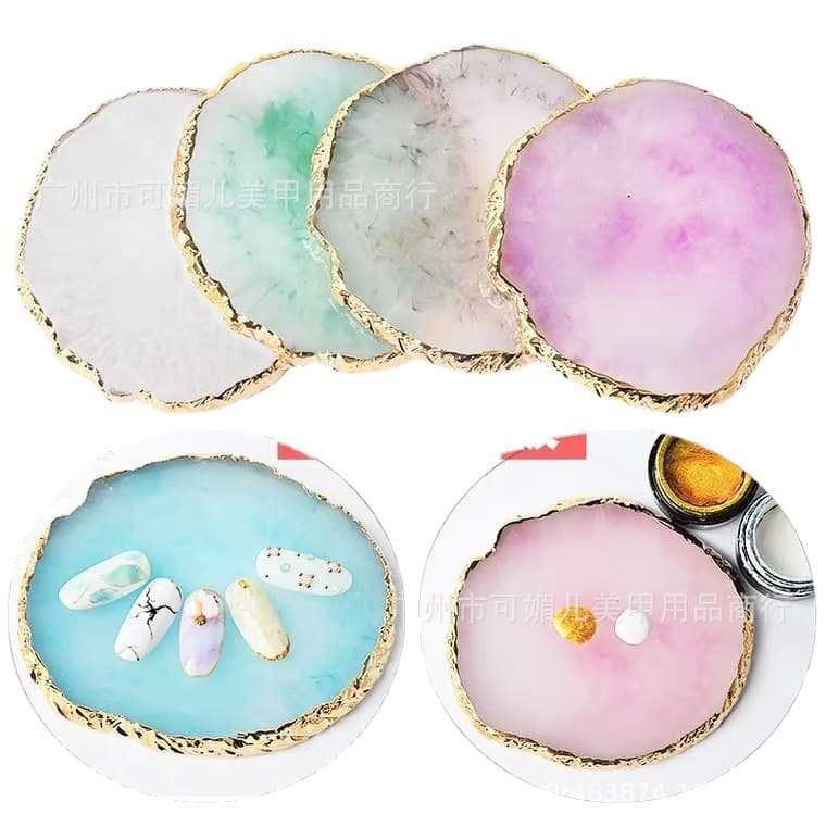 Cross-border nail art palette Resin agate chip nail art painting palette Nail display board tools