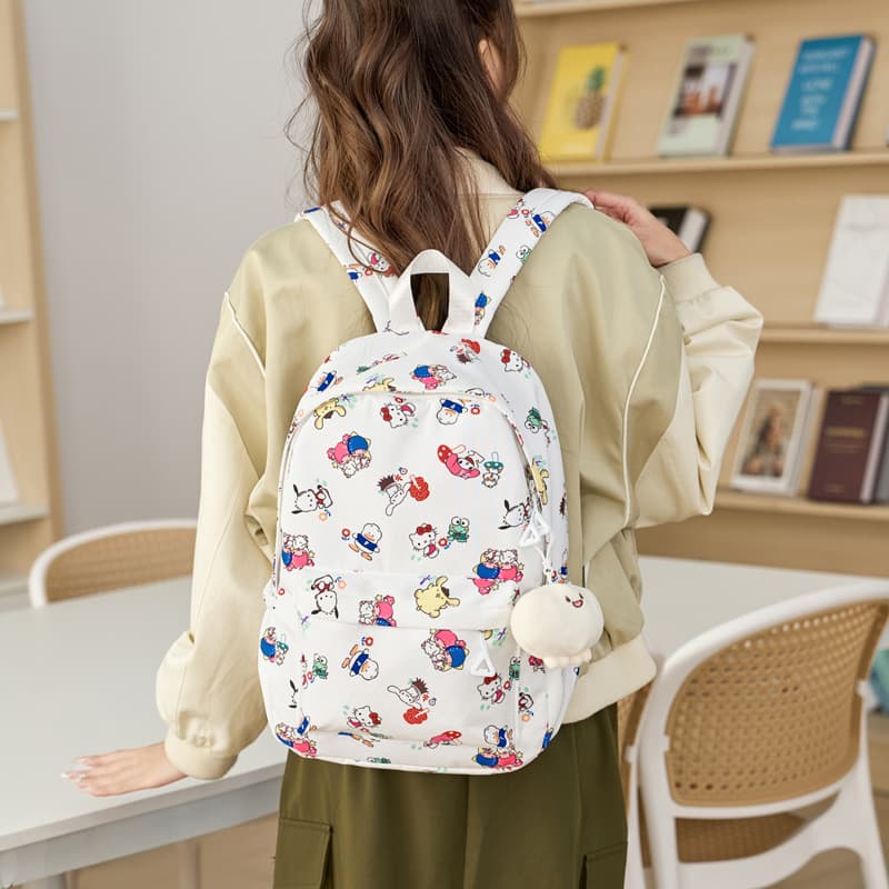 Kuromi Backpack for Junior High School Girls Japanese Style Cute Soft Girl High Aesthetic School Bag for Elementary Students Grades 3-6