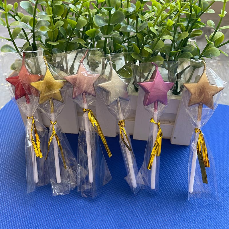 Gold-Plated Little Star Candles Party Birthday Cake Decoration Creative Personality Baking Birthday Candles