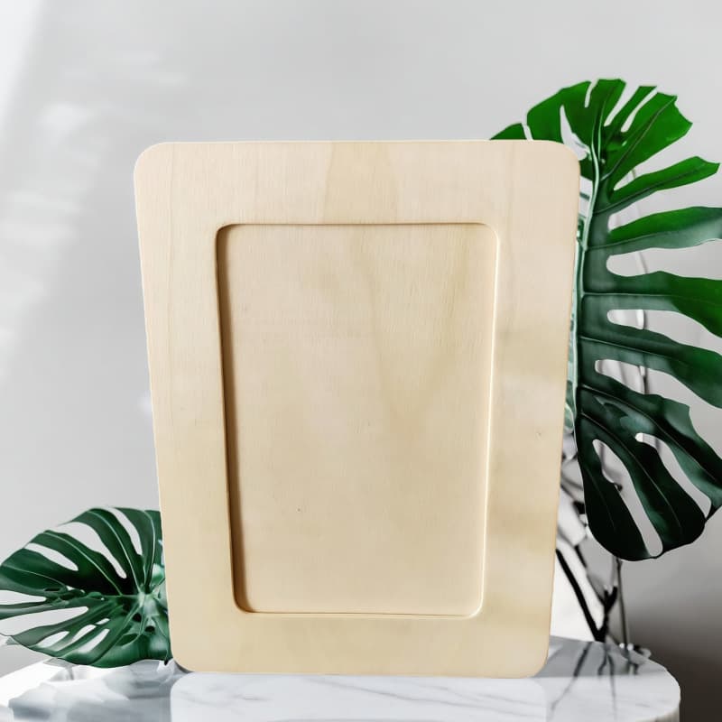 Handmade DIY Wooden Photo Frame White Blank Clay Pearl Clay Frame Accessories Kindergarten Art Clay Material Frame