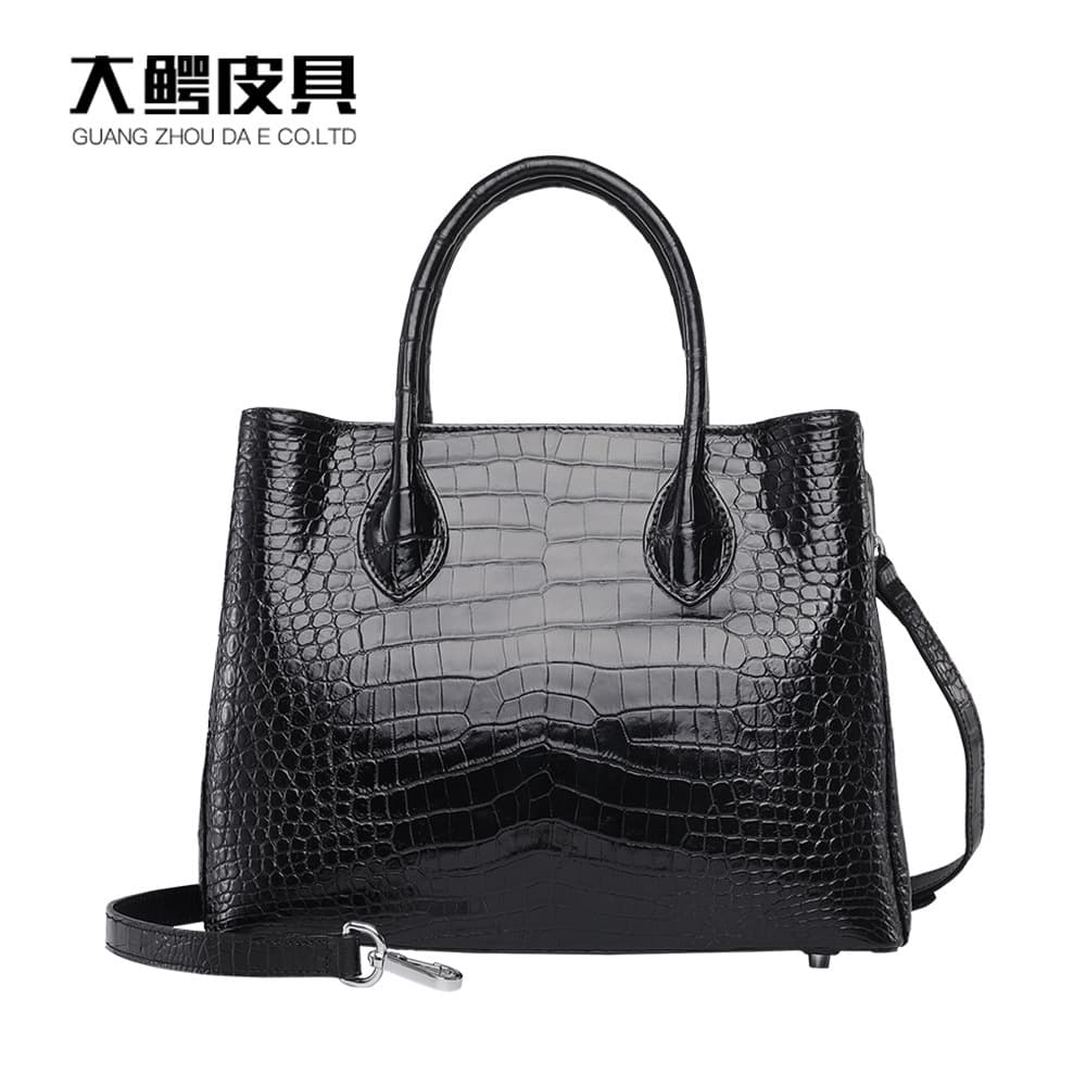 Siamese Crocodile Leather Women's Bag Genuine Leather Large Capacity Crocodile Belly Handbag Fashion Trendy Bag