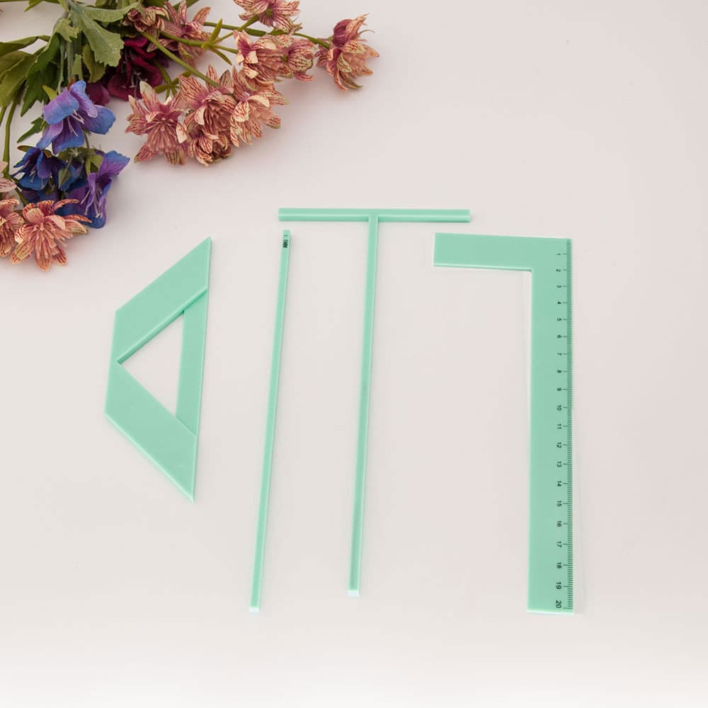 Diary, scrapbook, album cover making, book positioning ruler, multi-functional ruler, self-made cover TL022