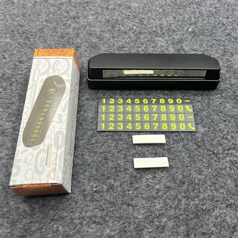 Portable Car Temporary Parking Plate with Logo, Hidden Design, and Glow-in-the-Dark Feature