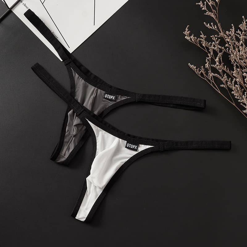 GTOPXMAN Low-Rise Men's Ice Silk U-Pouch Sexy Fun Underwear Amazon European and American Single Thong