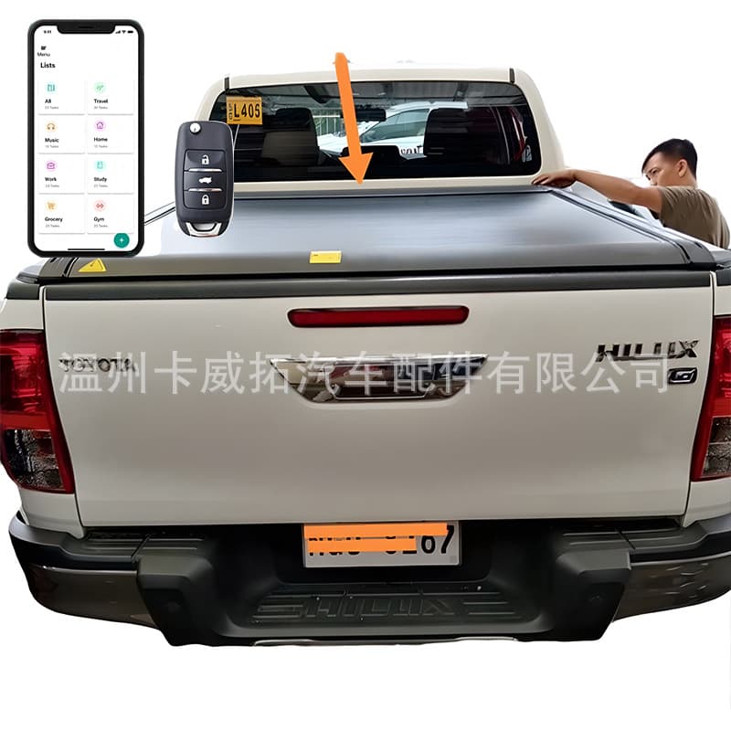 Electric Pickup Truck Roll-up Tonneau Cover for Hilux Revo LC79 Tacoma Tundra