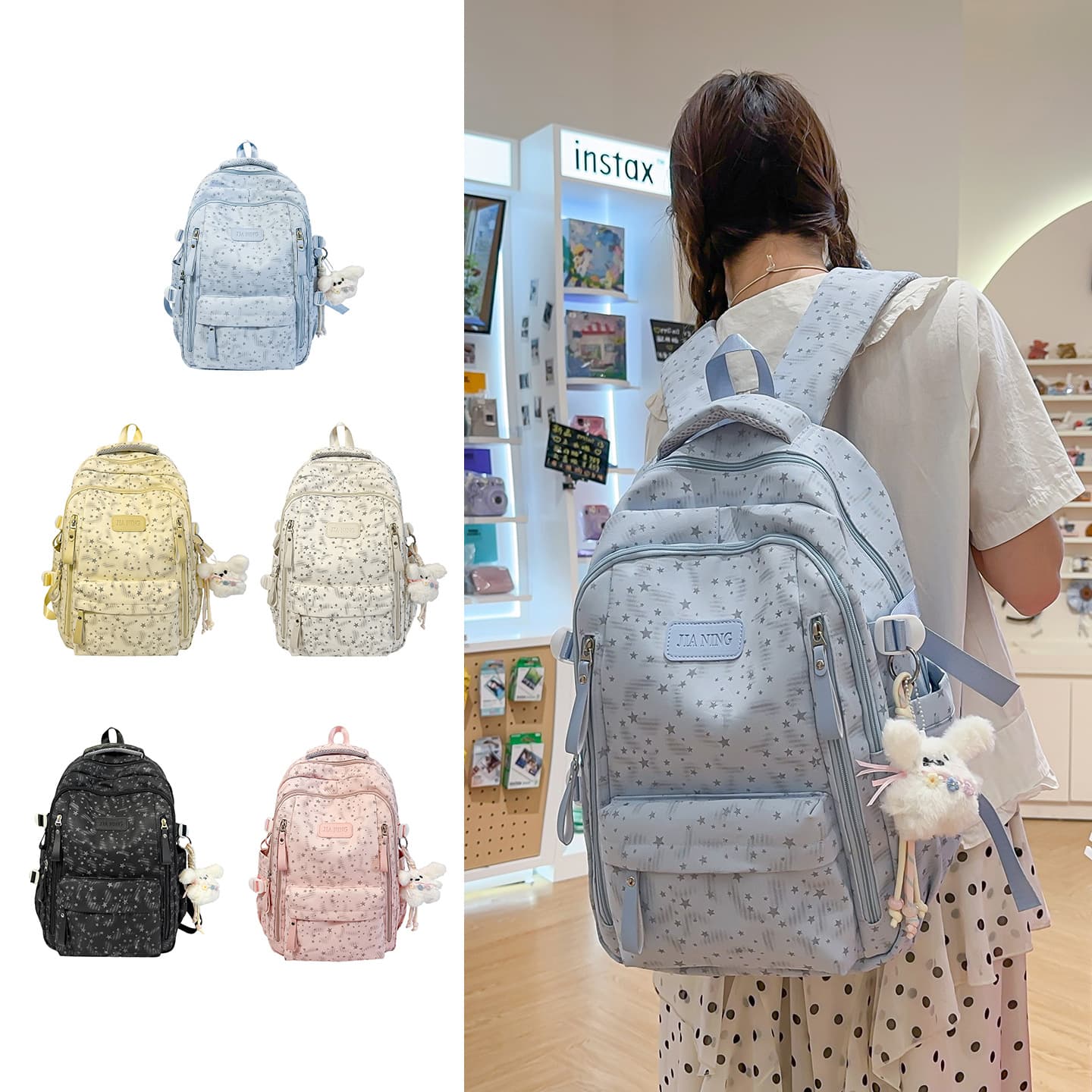2026 New Backpack Girls Campus Style Large Capacity Backpack Junior High School High School College Student Casual Versatile School Bag