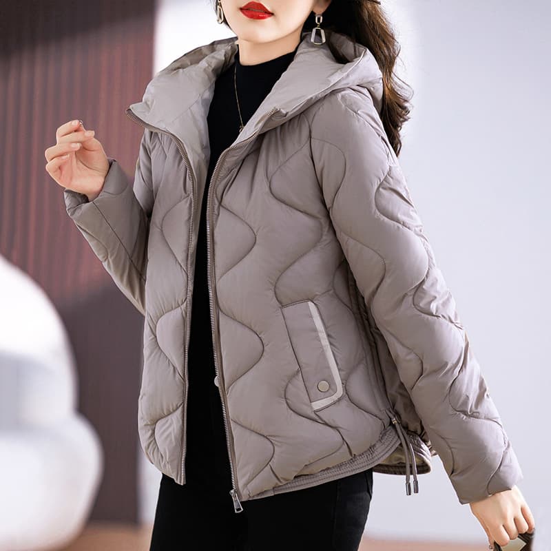 Women's Short Padded Jacket, 2024 New Style, Glossy, Fashionable, Slimming, Lightweight Hooded Cotton-padded Jacket/Outerwear