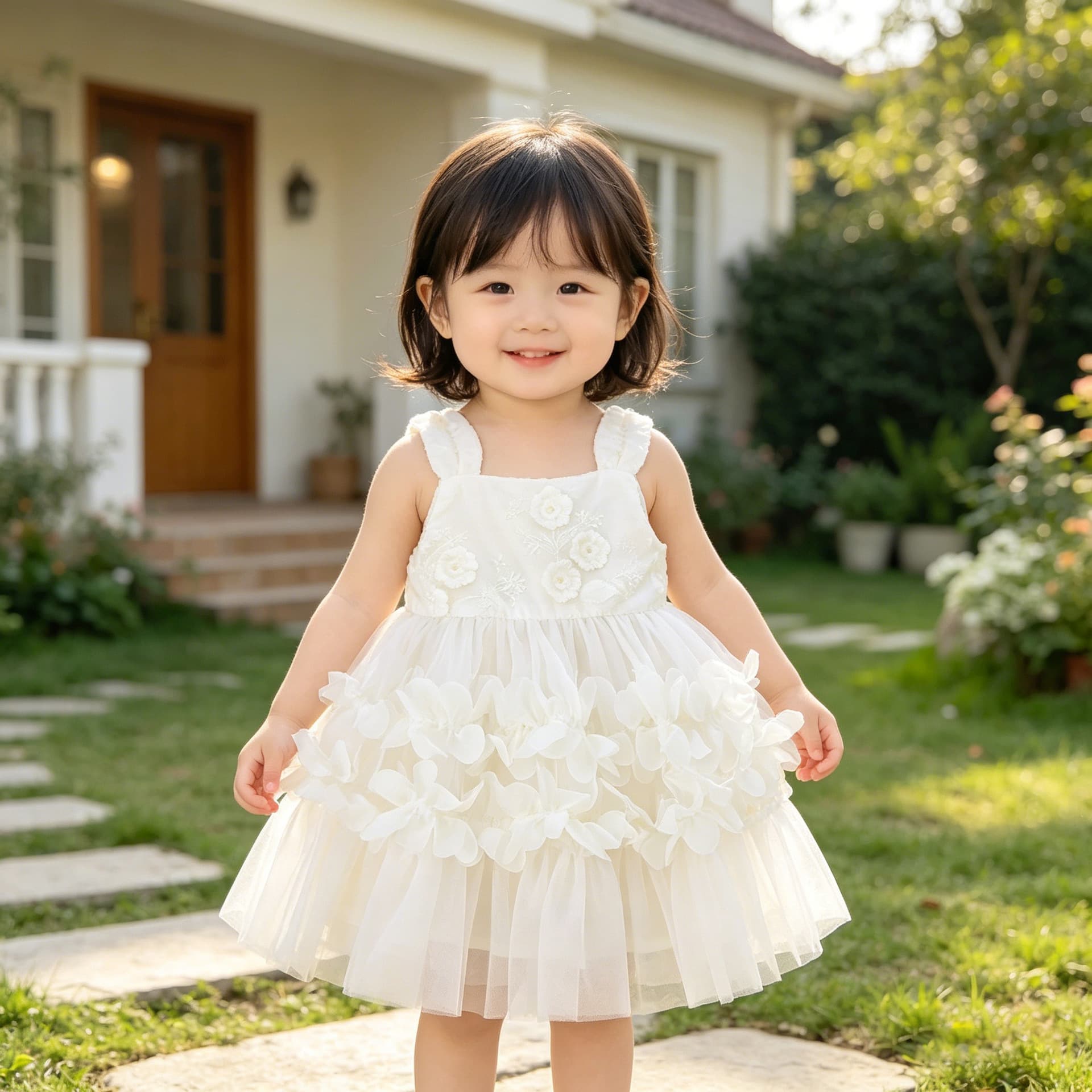 Summer Children's Elegant Tulle Dress Kids Princess Gown Baby Girl Mesh Tutu Dress