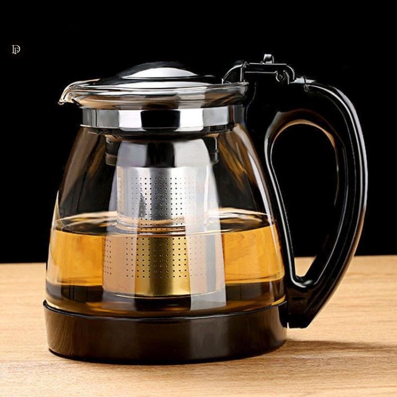 Large-Capacity Glass Teapot with Cup Set and Filter, High-Temperature Resistant Home Brewing Pot, Single Hot Water Kettle