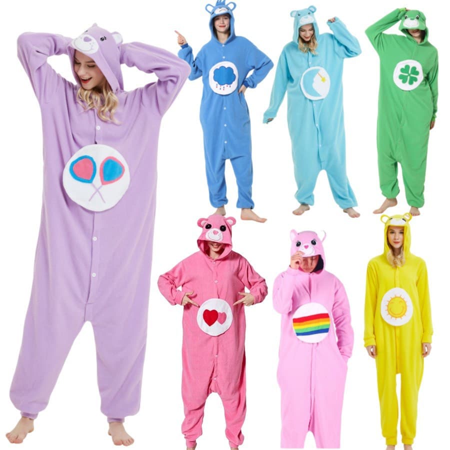 Amazon Cross-Border Wholesale Fleece Cartoon Animal Onesie Pajamas Halloween Cute Couple Pajamas