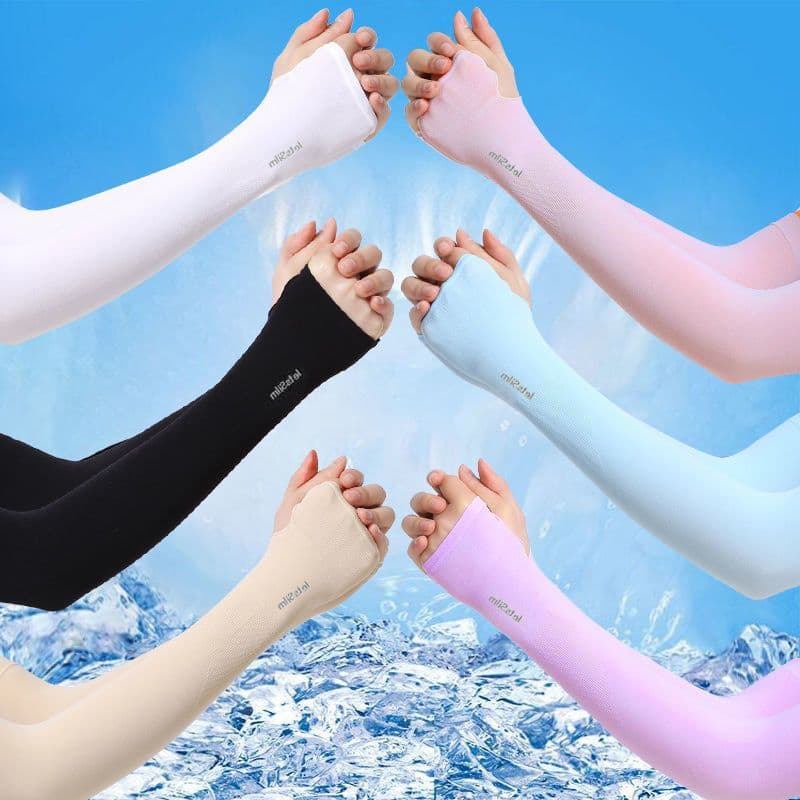 L Ice Sleeves Summer Cool Arm Sleeves UV Protection for Men and Women, Wholesale Ice Silk Sleeves for Driving