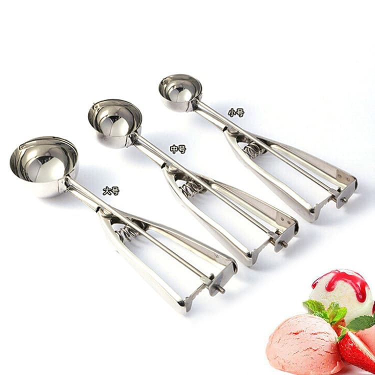Stainless Steel Ice Cream Scoop Fruit Baller Watermelon Scoop Dessert Spoon