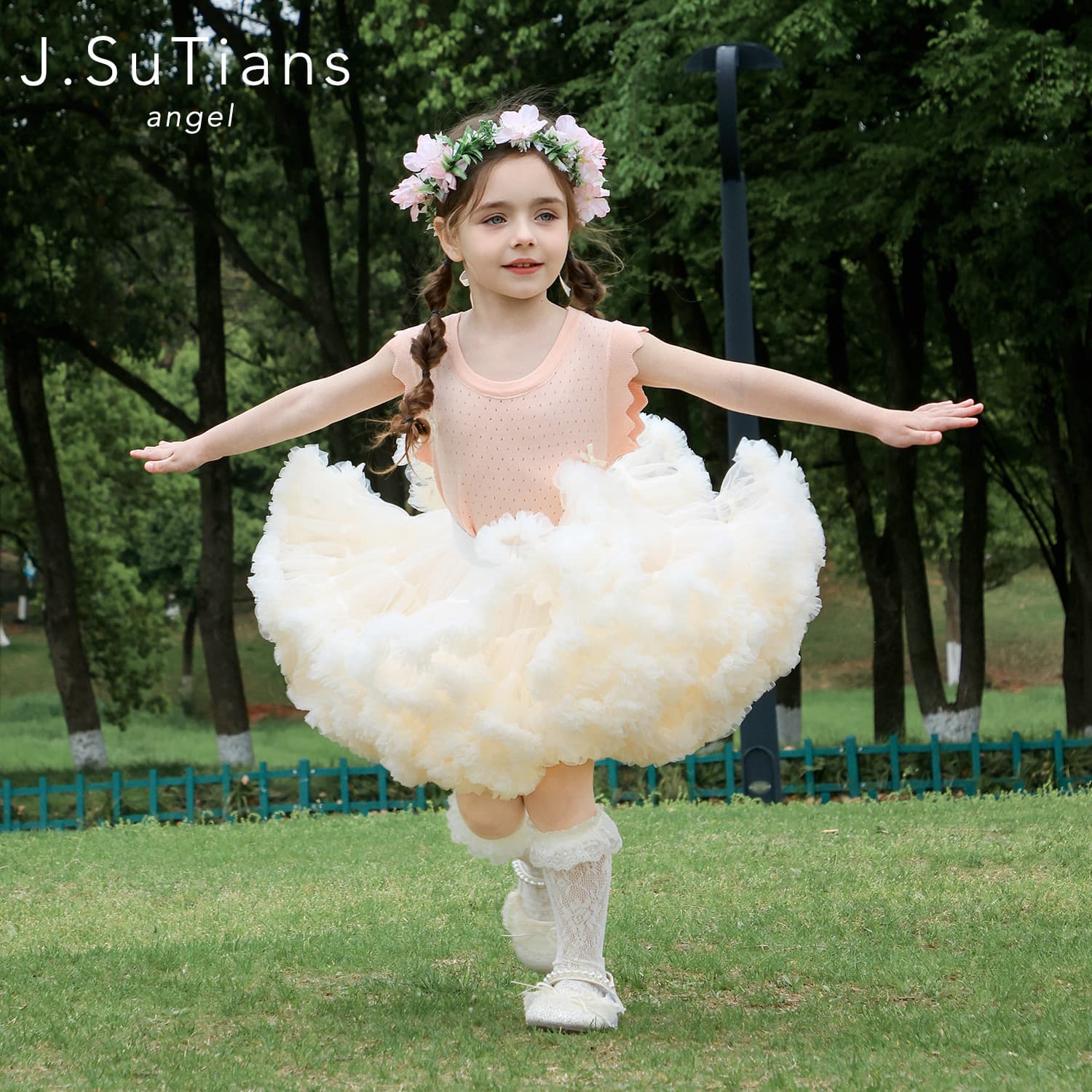 Super Fluffy Tutu Dress for Girls, White Baby Tutu Skirt, Children's June 1st Performance Costume