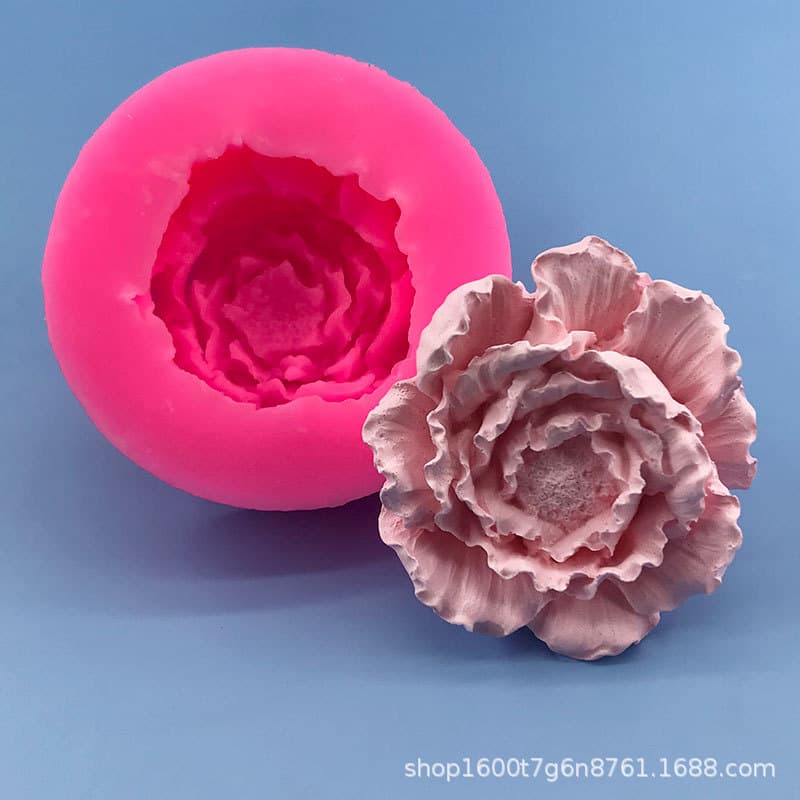 DIY 3D Peony Flower Silicone Mold for Fondant Chocolate Cookie Cake Decorating