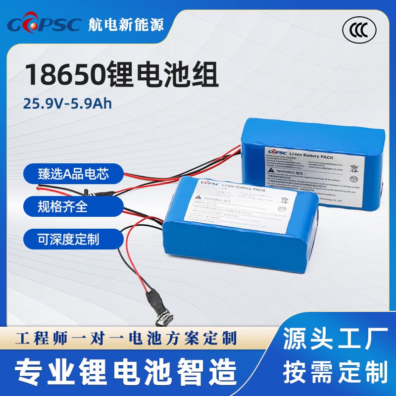 18650 Battery Pack 25.9V 5.9Ah 7S2P Custom Smart Battery for Power Tools
