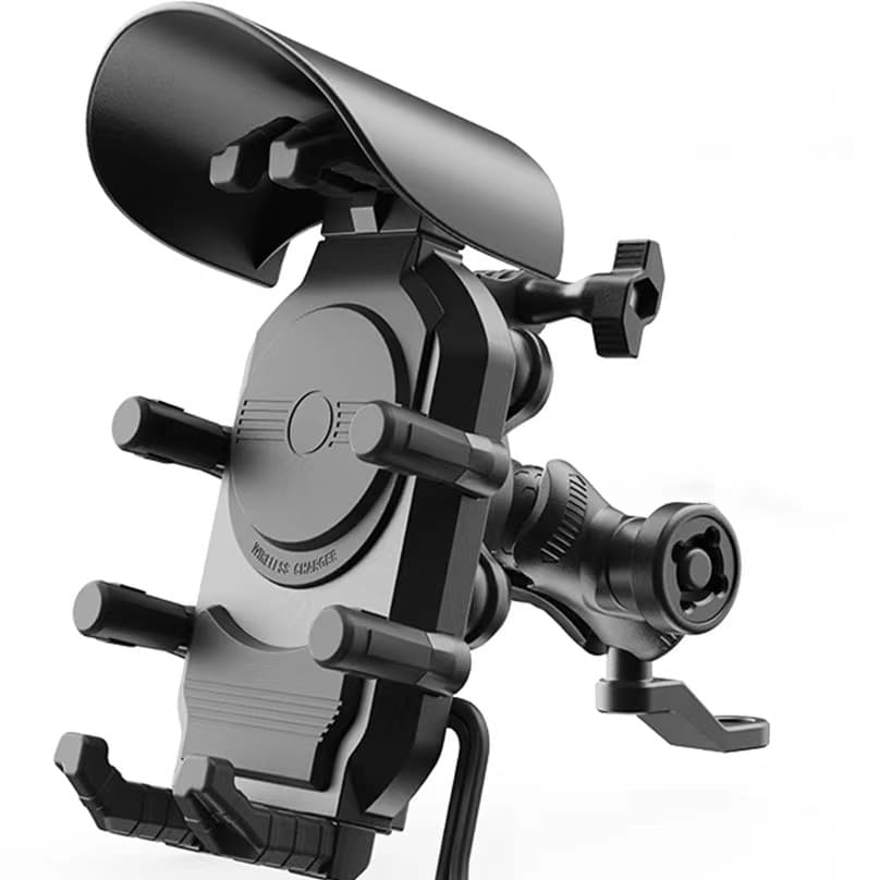 Factory Wholesale Fast Charging Motorcycle Phone Mount 2026 New Model Riding Shock-Absorbing Electric Vehicle Navigation Holder