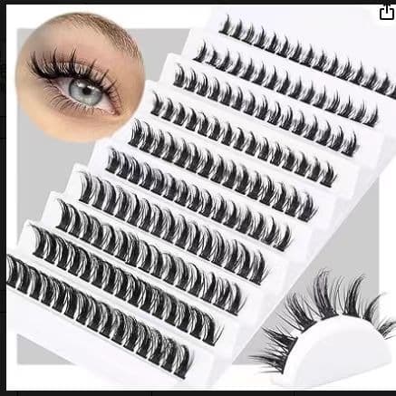 Internet Celebrity Hot European-American Stage Performance Segment Dense Row Lashes Fairy Thick False Lashes Color Natural Lashes