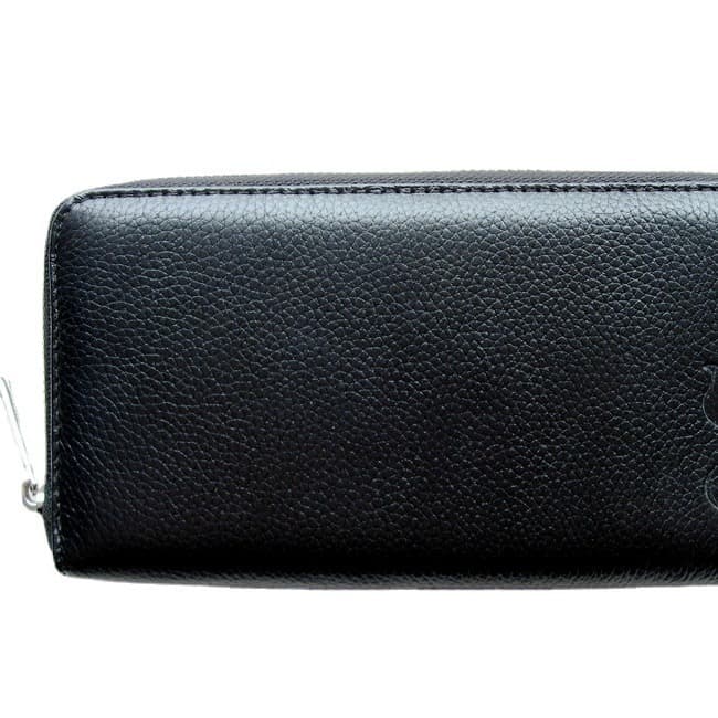 Custom Money Clip Black Long Wallet Handmade Genuine Leather Large Capacity Women's Bag Anti-Magnetic Zipper Women's Bag Gift