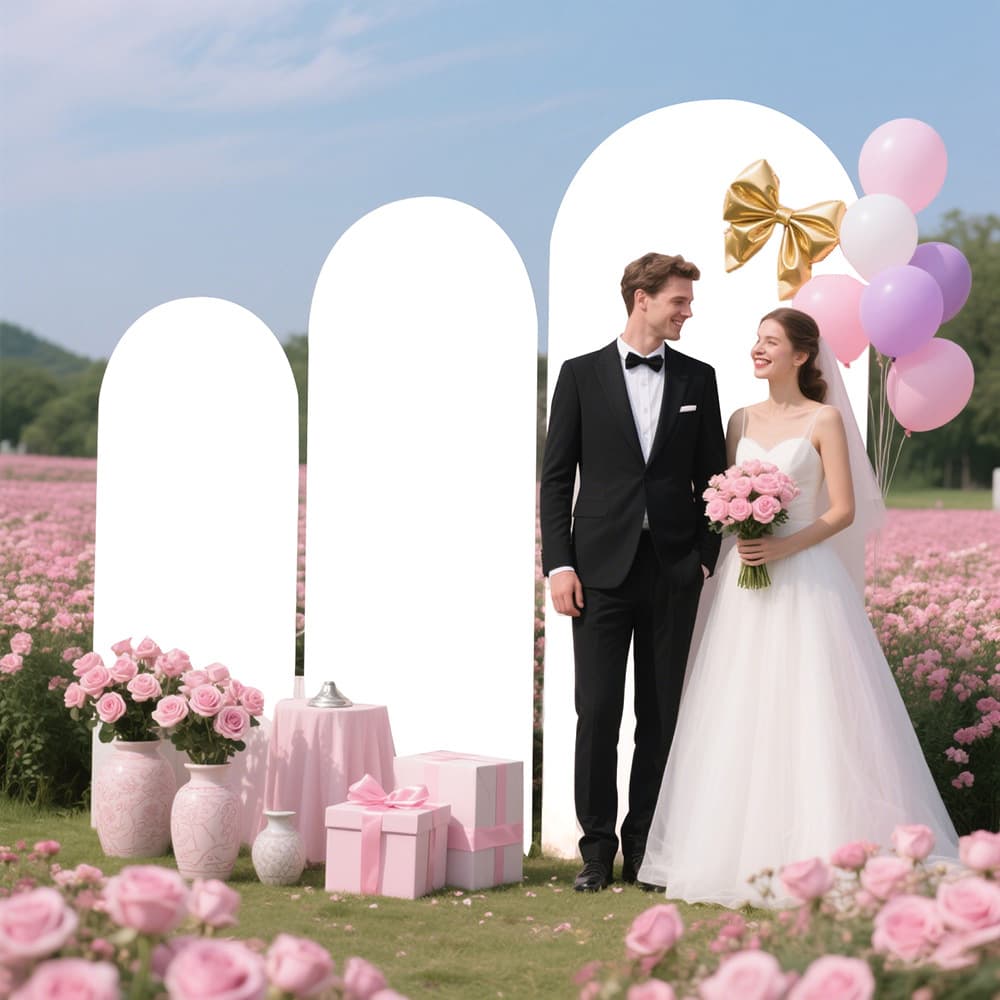 U-shaped elastic fabric cover for wedding arches, a popular cross-border trade item, perfect for birthday decorations, holiday parties, and photo backdrops.