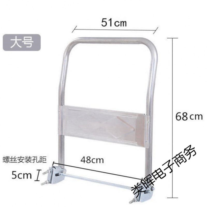 Trolley handle, cart pull handle, folding handle for flatbed truck, cargo trolley accessories, movable handle with thickened steel tube