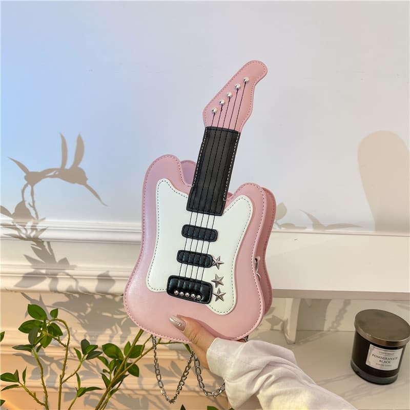New Fashion Creative Women's Shoulder Bag Mini Guitar Shape Portable Crossbody Bag Factory Wholesale