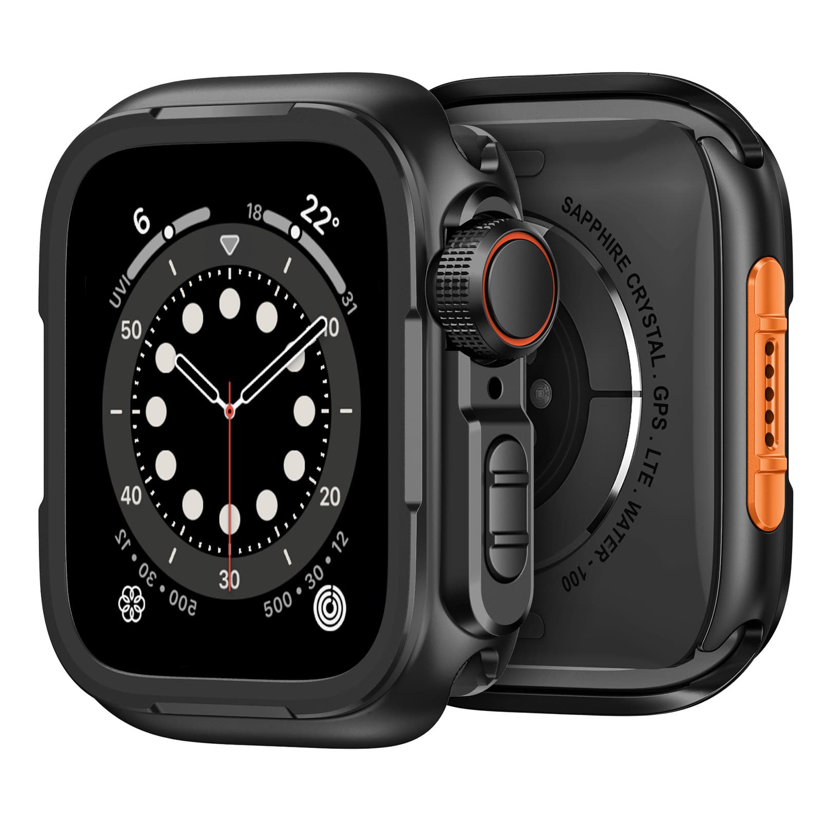 Suitable for Apple Apple Watch watch case to change into Ultra protective cover in seconds, metal hollow front and rear 360 protective case