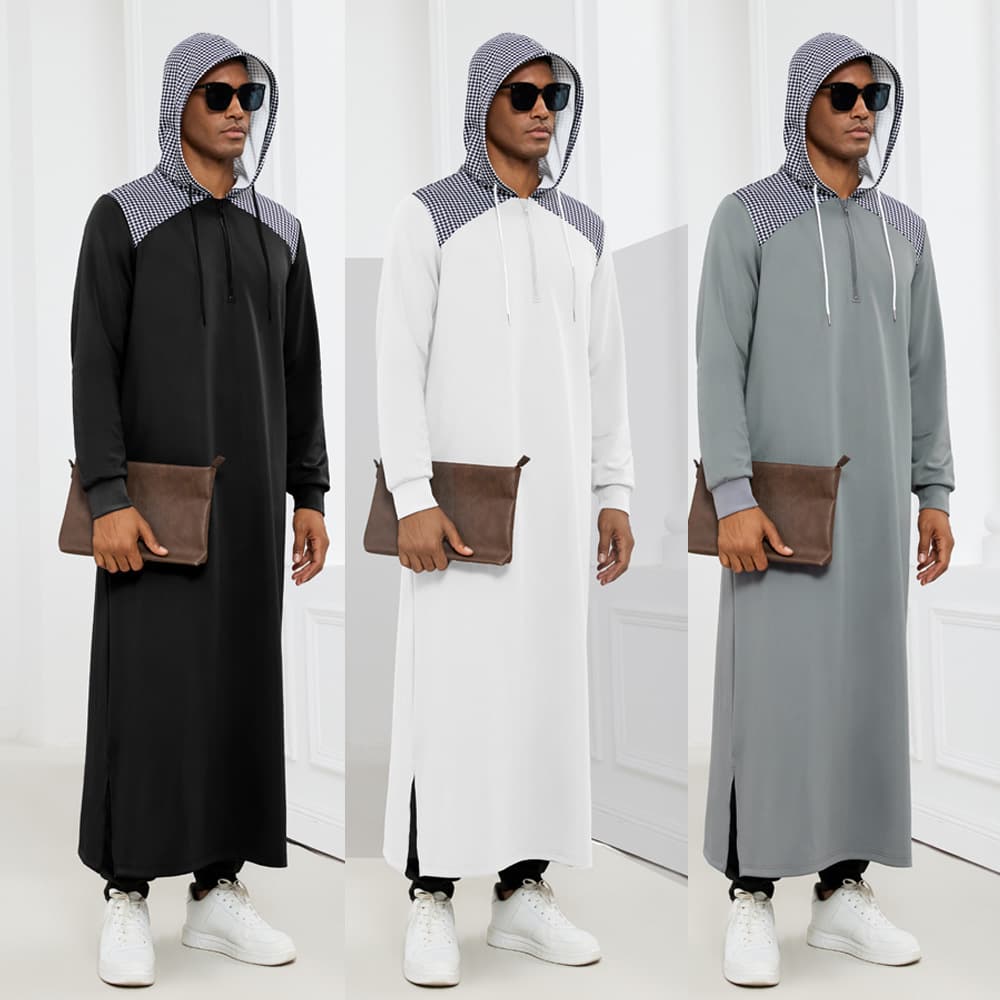 Customized men's robes Kamisweat Thobe Islamic clothing