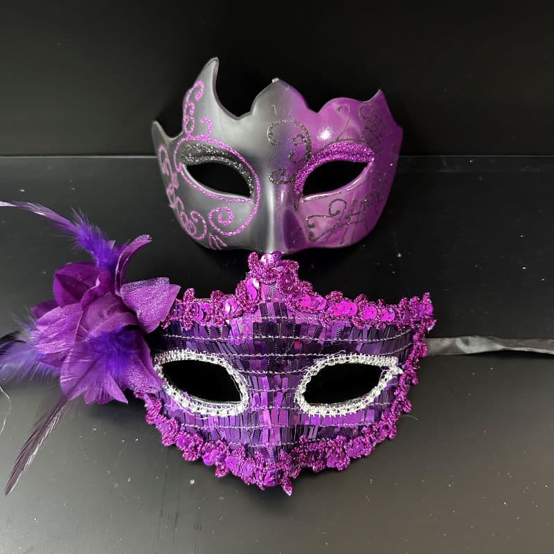 Masquerade Mask Half Face Carnival Couple Mask Venetian Costume Mask Men and Women Couple Set