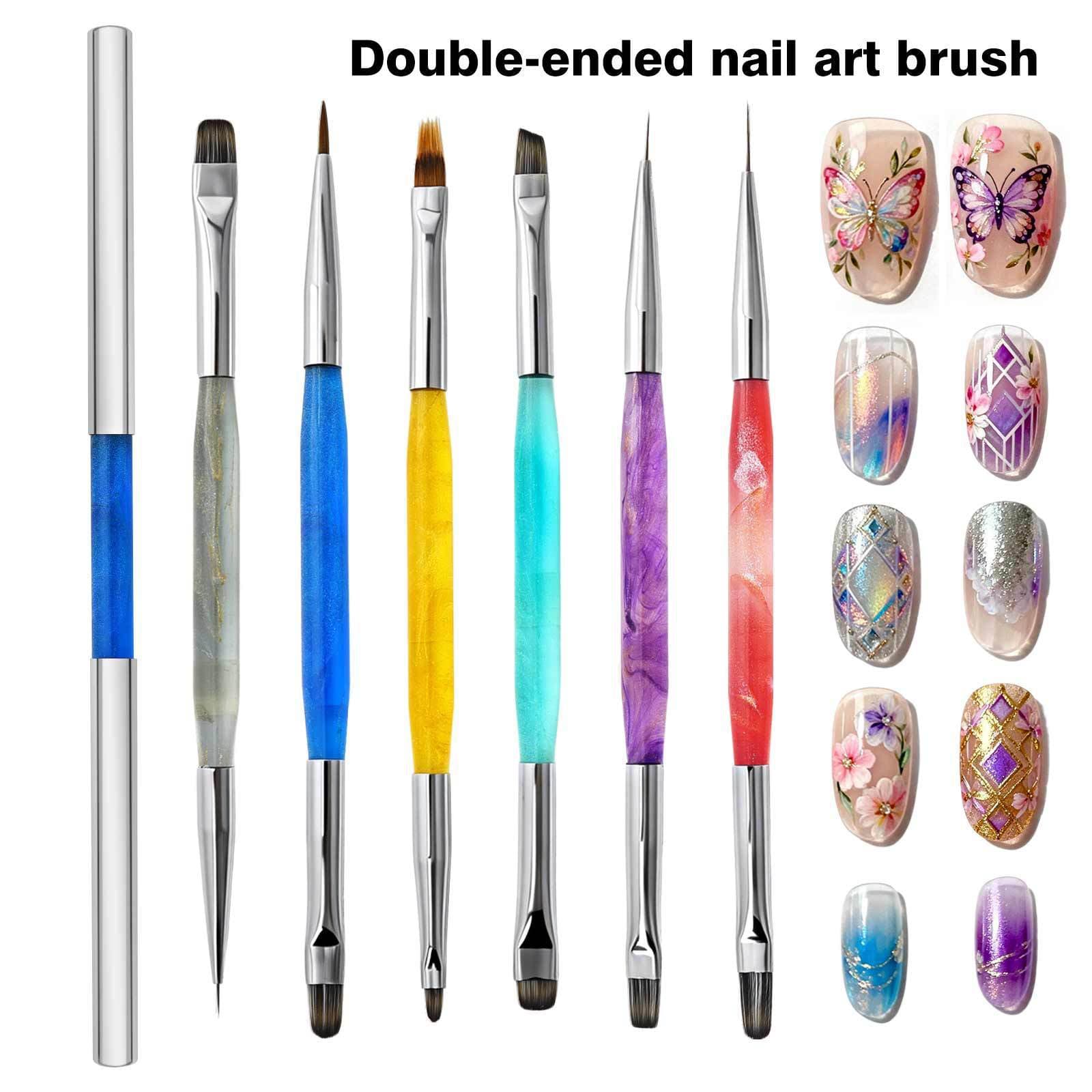 New Cross-Border Nail Art Dotting Pen, Dual-Head Gel Brush, Dot Brush, Mixing Brush, Dotting Pen Wholesale Nail Tools