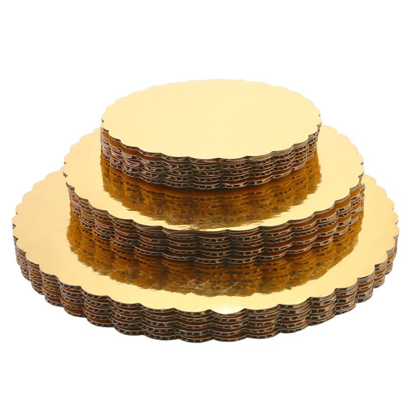 Factory Direct Gold Lace Cake Base Round Corrugated Paper Cake Pad Cake Tray Cake Board